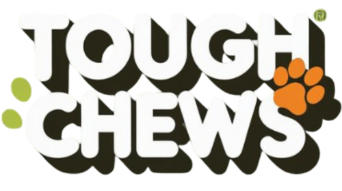 Tough Chews logo with paw print on a white background